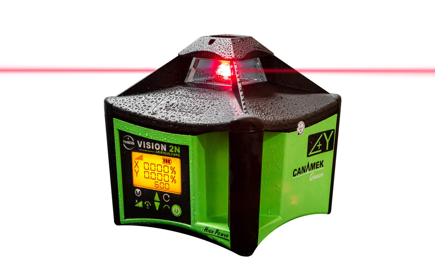 CANAMEK-Gold-CAN Laser Control System with Power Mast & THEIS-CANAMEK-Green Laser Transmitter